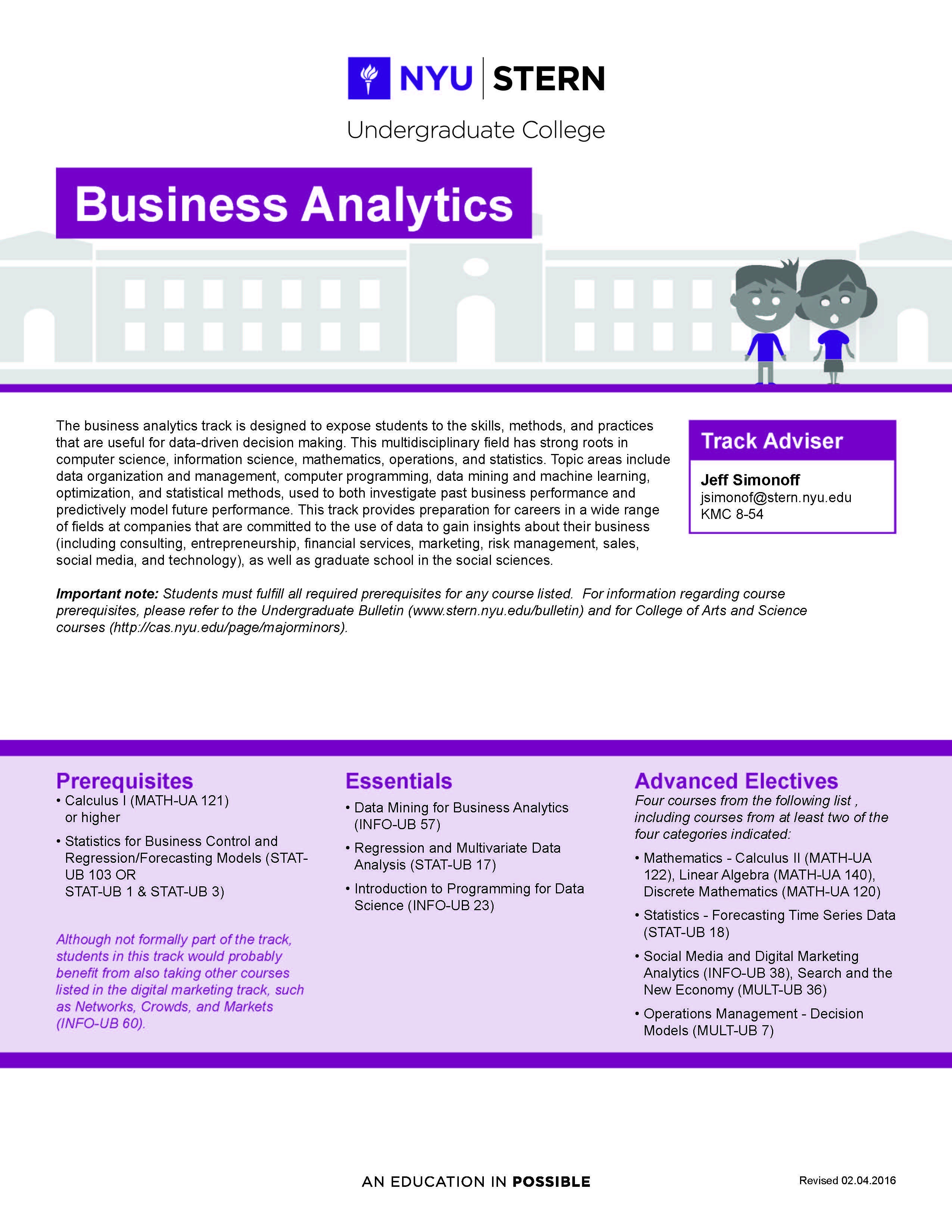 Undergraduate Current Students Academics Tracks NYU Stern